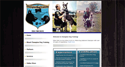 Desktop Screenshot of championdogtraining.com